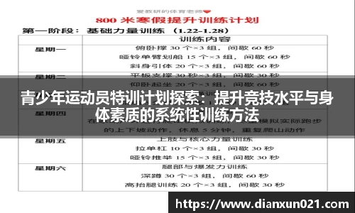 青少年运动员特训计划探索：提升竞技水平与身体素质的系统性训练方法